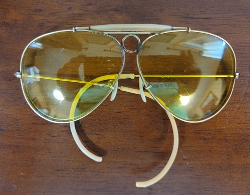Lunettes De Soleil Vintage Modèle Pilote - Monture Métal, Occasion Style Rétro