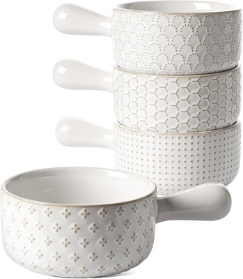 French Onion Soup Bowls, 18 Ounce Soup Bowls with Handles for Chili, Beef Stew,