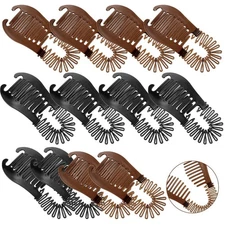 Syhood 12 Pieces Plastic Flexible Interlocking Banana Clips Hair Accessories ...