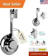 Chrome Adjustable Shower Head Holder with Powerful Adhesive for All Shower Heads