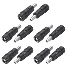 10Pcs DC Power Connector Adapter, 5.5x2.1mm Female Jack to 5.5x2.5mm Male