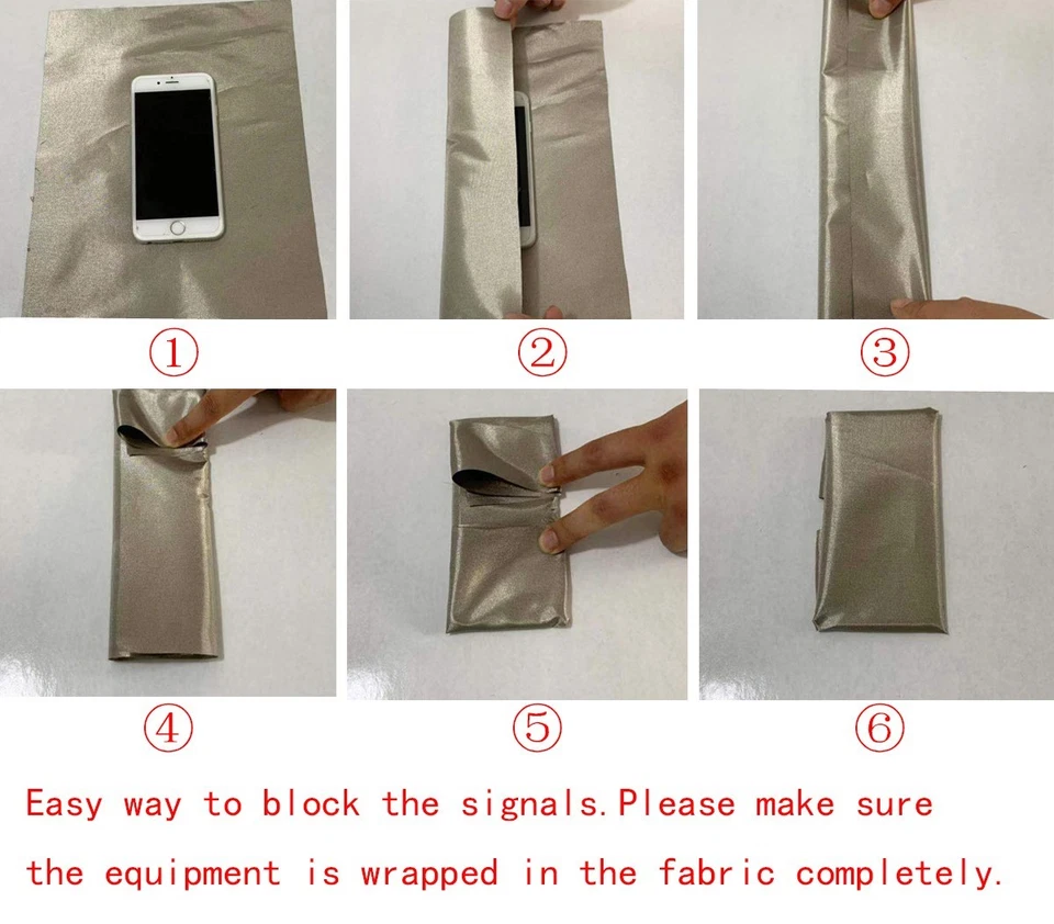 Verbesserte RFID-Abschirmung Faraday Gewebe Anti-Strahlung EMP EMF-Schutz - Bild 4 von 4