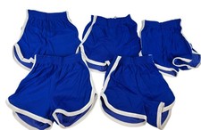 Vintage Gym Shorts Lot 5 Pairs Dodger 80s Small Blue White NOS Bulk High Waist