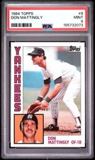1984 TOPPS #8 DON MATTINGLY ROOKIE RC PSA 9