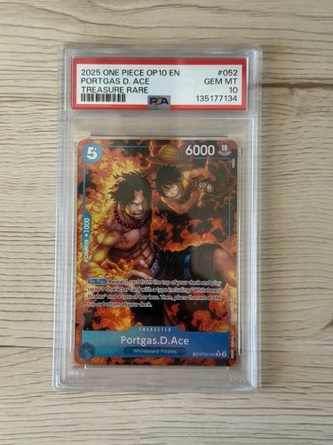 One Piece CCG Portgas.D.Ace Treasure Rare OP08-052 PSA 10 Gem Mint