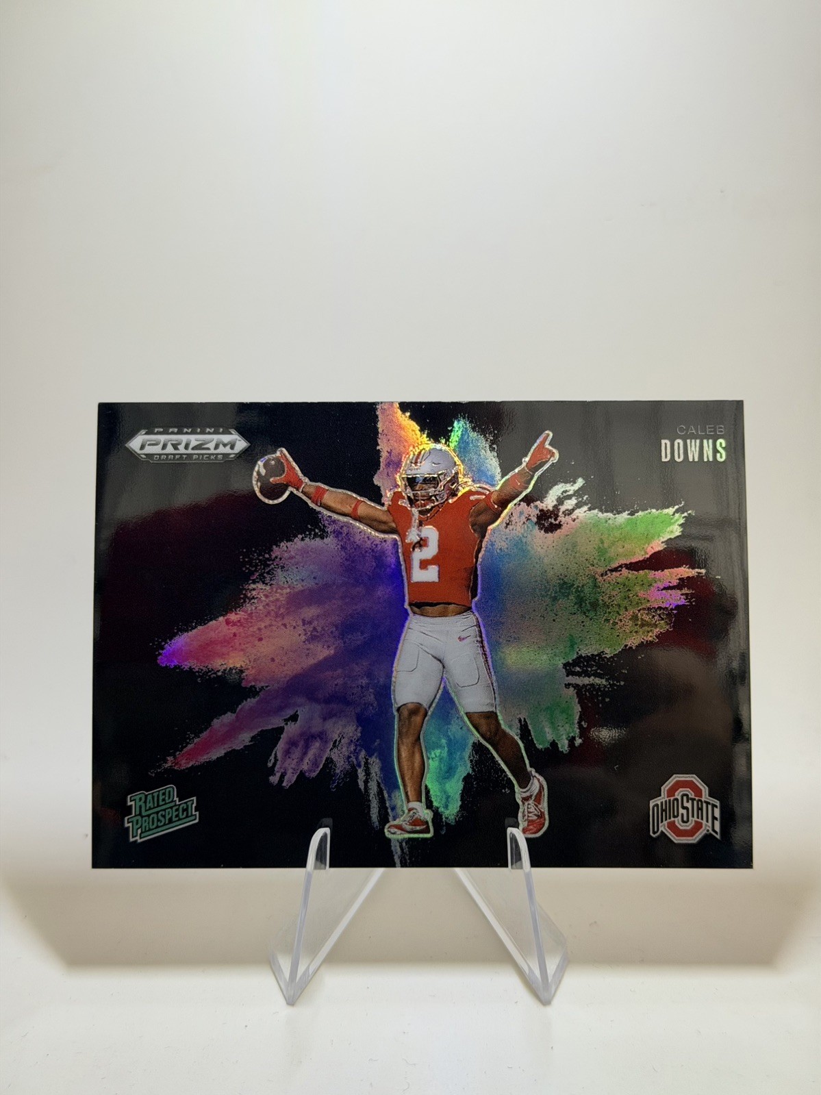2025 Panini Prizm Draft Picks - Caleb Downs #2 BLACK COLOR BLAST SSP Ohio State