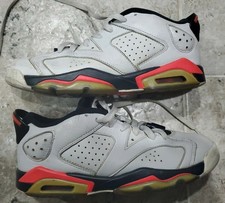 2015 Nike Air Jordan 6 VI Retro Low BG SZ 7Y White Black Infrared 768881-123