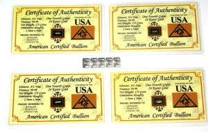 👍 5 X 1 GRAM 999 SILVER VALCAMBI SUISSE BARS. 4 9999 FINE GOLD BARS! 👍 