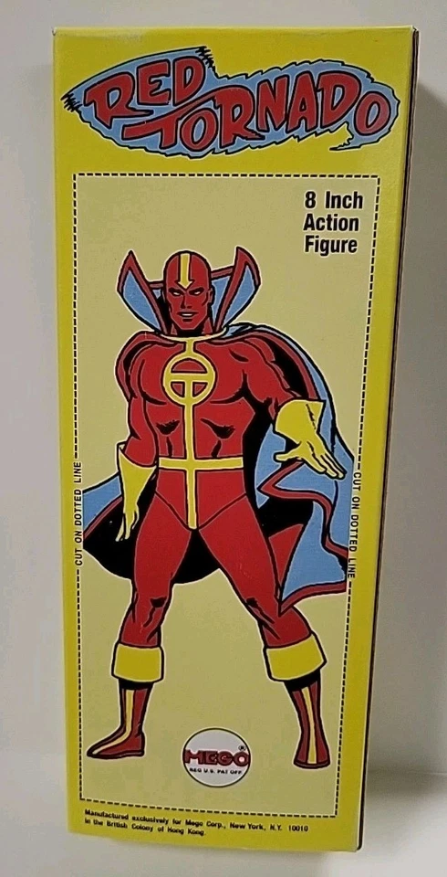 Retro Style MEGO RED TORNADO 8" Action Figure W/ Custom Box  - Image 2 of 2