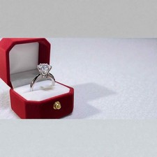 ✨ UK FAST SHIPPING – Classic Solitaire Engagement Ring – Brilliant Clear Stone ✨