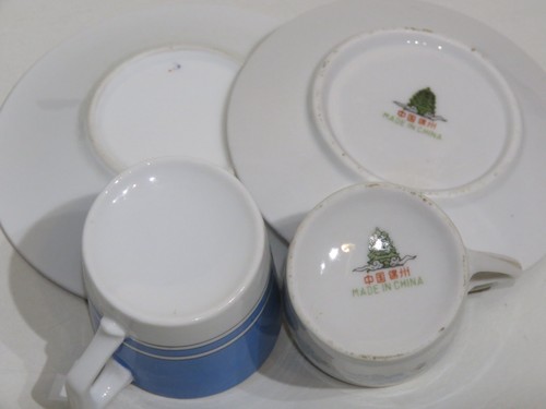 12 einzigartige Vintage Bone China Demitasse Tassen & Untertassen meist asiatisch Restposten - Bild 14 von 14