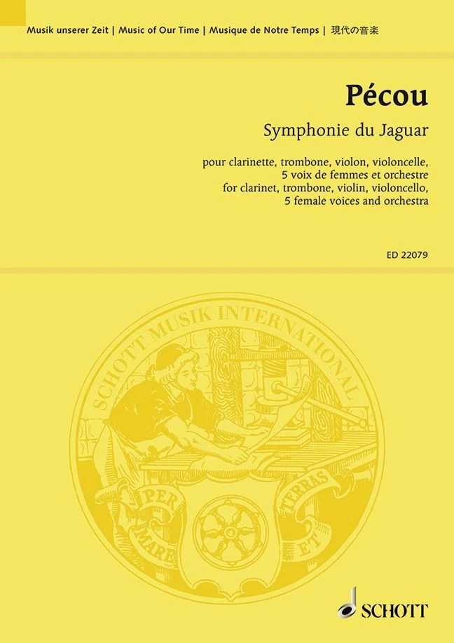 Symphonie du Jaguar Thierry Pécou Studyscore Clarinet, Trombone, Violin, Cello, - Image 3 of 4