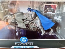 McFarlane The Flash Movie BATMAN & BATCYCLE 7  Action Fig.   Vehicle Set. NEW
