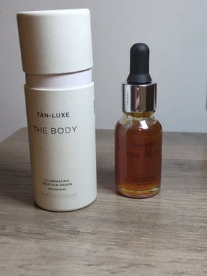 Tan- Luxe The Body Illuminating Self Tan Drops Medium/Dark 15 mL  New With Box
