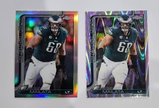 2- 2025 Topps Chrome Jordan Mailata All-Chrome & Lane Johnson Pulsar Refractor 