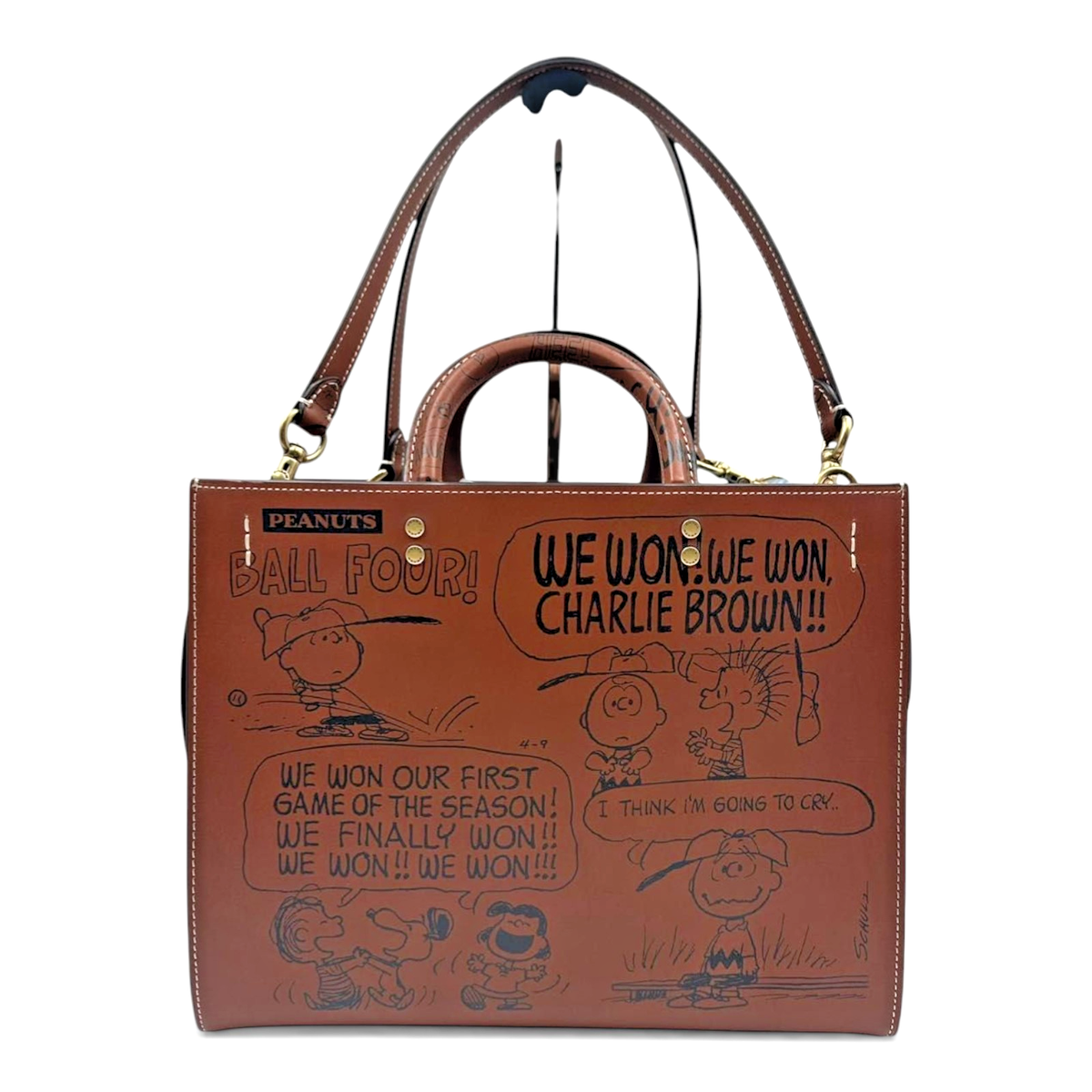 COACH Rogue 3Way Shoulder Crossbody Bags Snoopy PEANUTS Leather