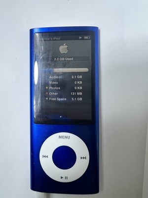 Apple iPod nano 5th Generation Blue (8GB) Tested Works Great