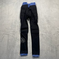 Frozen Couture Padded Crash Figure Skating Pants Kids 12 Black Blue Snowflake