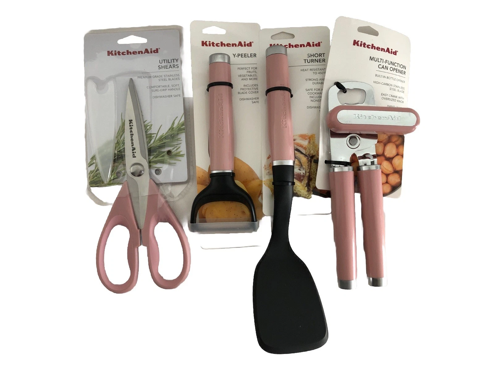 New KitchenAid Dried Rose HDRA 4 Pc Utensils Can Opener Shears Lifter Peeler