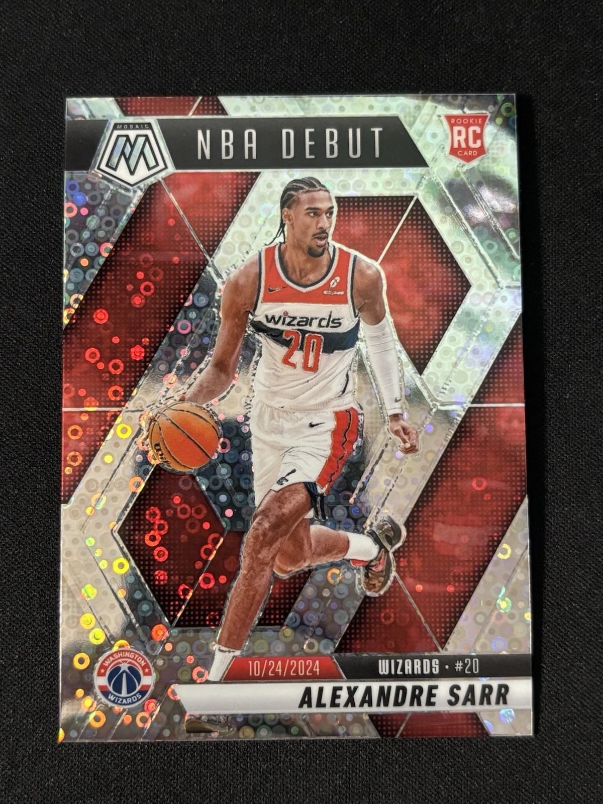 Alexandre Sarr (RC) 2024/25 Mosaic Silver FastBreak Prizm NBA Debut - Wizards