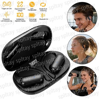 Kabellos Sport Bluetooth Kopfhörer, Open Ear Kopfhörer Bluetooth 5.4 Kopfhörer