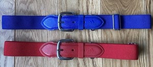 Adidas Youth Adjustable Baseball Belt Orange & Blue Set Of 2