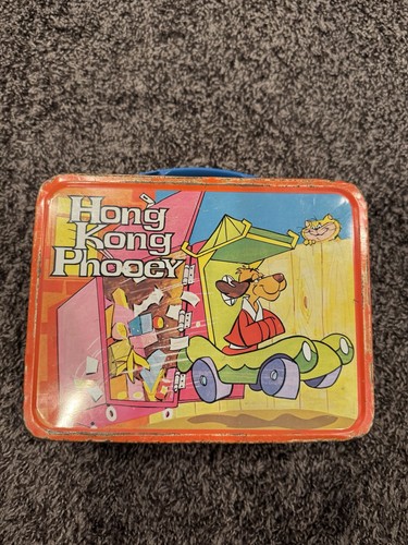 Vintage 1975 Hong Kong Phooey Metal Lunch Box With Thermos