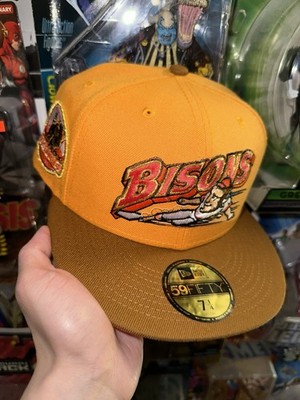Topperzstore Buffalo Bisons Mango Orange Fitted New Era Hat Size 7 1/4