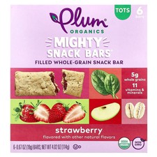 Mighty Snack Bars , Tots, Strawberry, 6 Bars, 0.67 oz 19 g Each