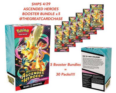 🔥 5x Pokemon TCG Ascended Heroes Booster Bundle lot of 5 🔥 30