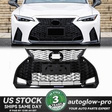 For Lexus Is300 Is350 2021-2024 F-sport Front Grille Gloss Black Wo Camera Hole