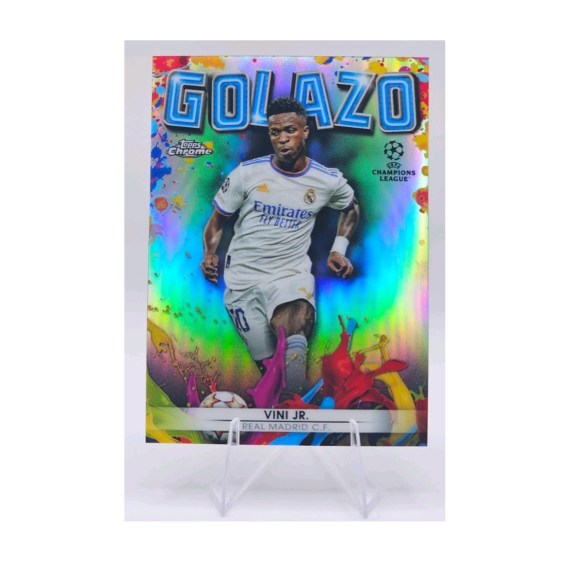 2021-22 Topps Chrome Golazo Vinicius Junior Aqua Refractor /199 *COLOR MATCH* view 1