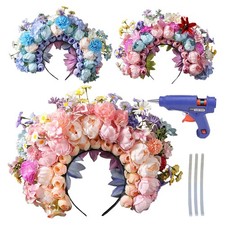Flower Headband Floral Crown Headpiece Costume Headpiece, Photo Props For Ladies