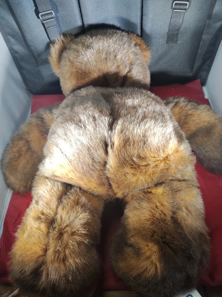 VIntage TY 1991 棕色泰迪熊 24 英寸毛绒柔软玩具填充动物 — 第 2/3 张图片