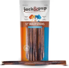 Jack&Pup 12 Inch Bully Sticks for Large 12 (3 Pack), Thick 