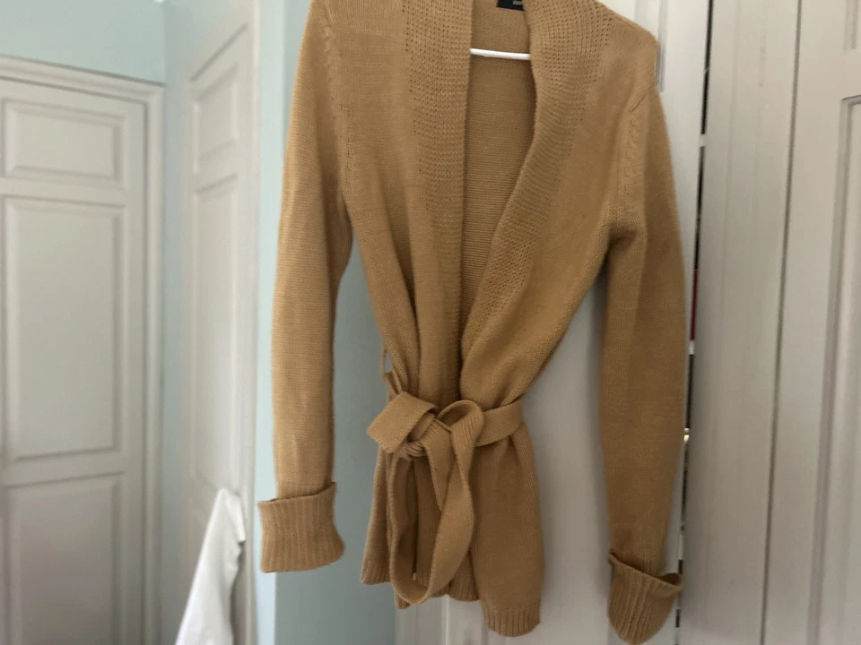 Cárdigan largo camel plumero Express suéter abrigo - talla M - nuevo con etiquetas Foto 4 de 4