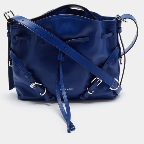 Givenchy Voyou Small Blue Leather Shoulder Bag