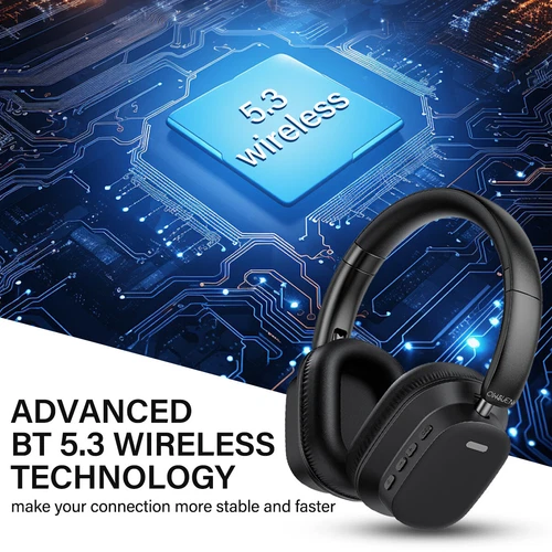 Wireless Headphones Bluetooth Noise Cancelling Stereo Earphones Over Ear Headset - Picture 2 of 12