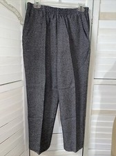Vintage Briggs Dress Pants Houndstooth Women's Soft Elastic Waist USA Made 12P