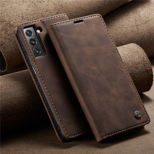 Flip Magnetic Wallet Card PU Leather Case For Samsung S25 S24 S23 S22 S21 S20+ - Picture 44 of 73
