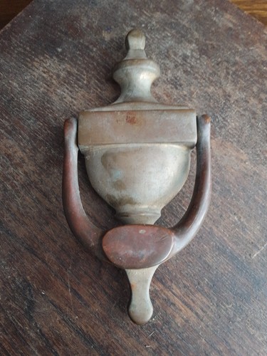 Antique Vintage Brass Door Knocker MARKED IVES 75235 - Picture 3 of 24