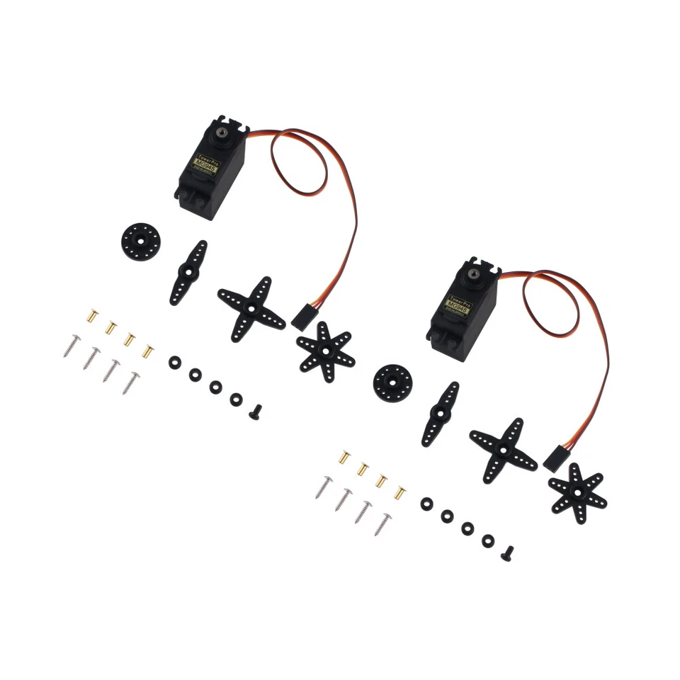 2 Stück Metall Getriebe 10KG Drehmoment High Speed ​​Analog Servo für RC/D MG945 - Bild 3 von 4