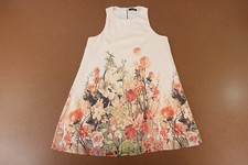 Shein Women's Large White Floral Print Sleeveless Scoop Neck A Line Dress