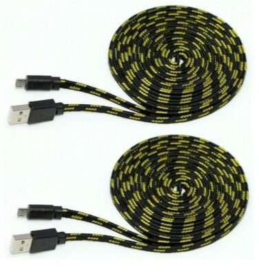 2x Micro USB Ladekabel - Datenkabel 3m. Smartphone, Tablet, PS4, Xbox One uvm.