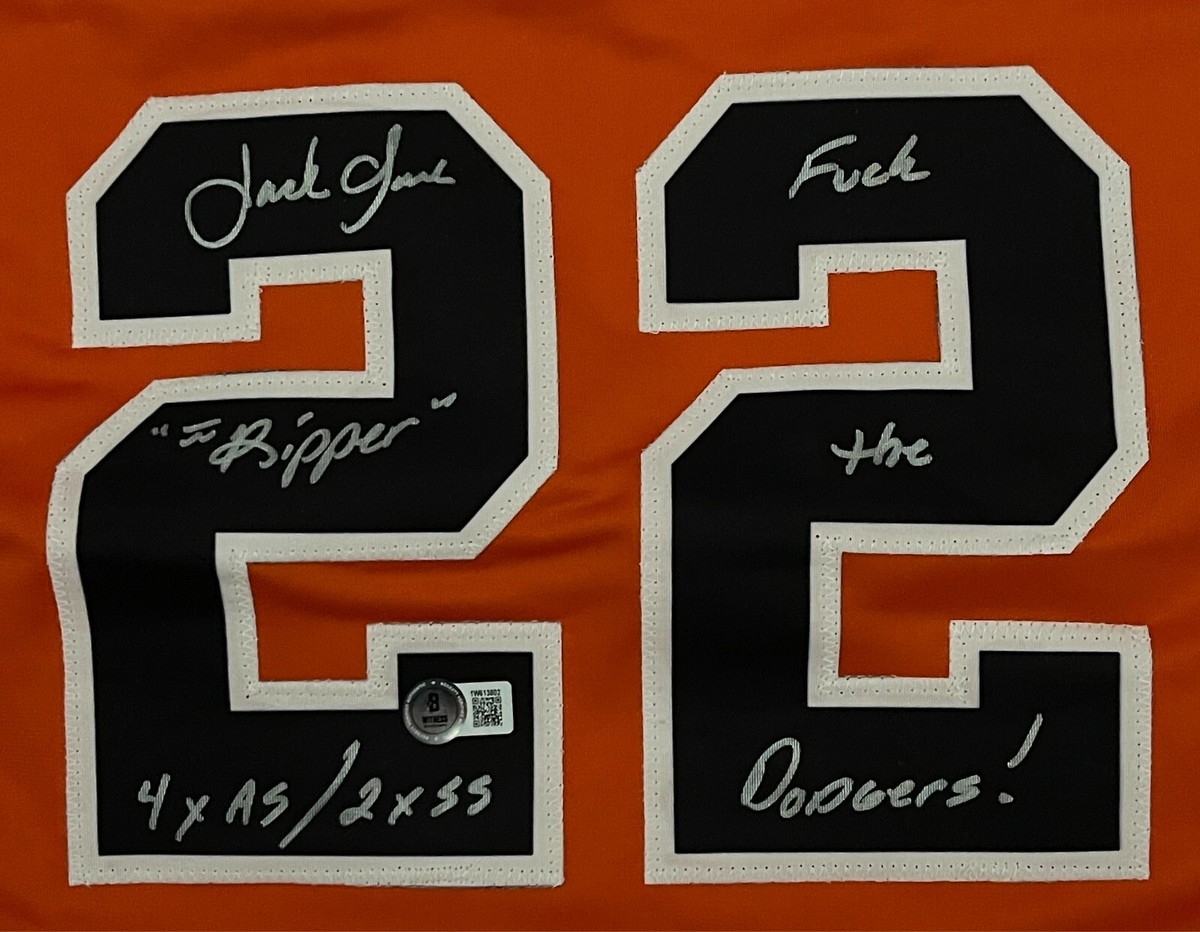 Jack Clark Signed SF Giants Custom Jersey w/ 4 Ins F**k LAD