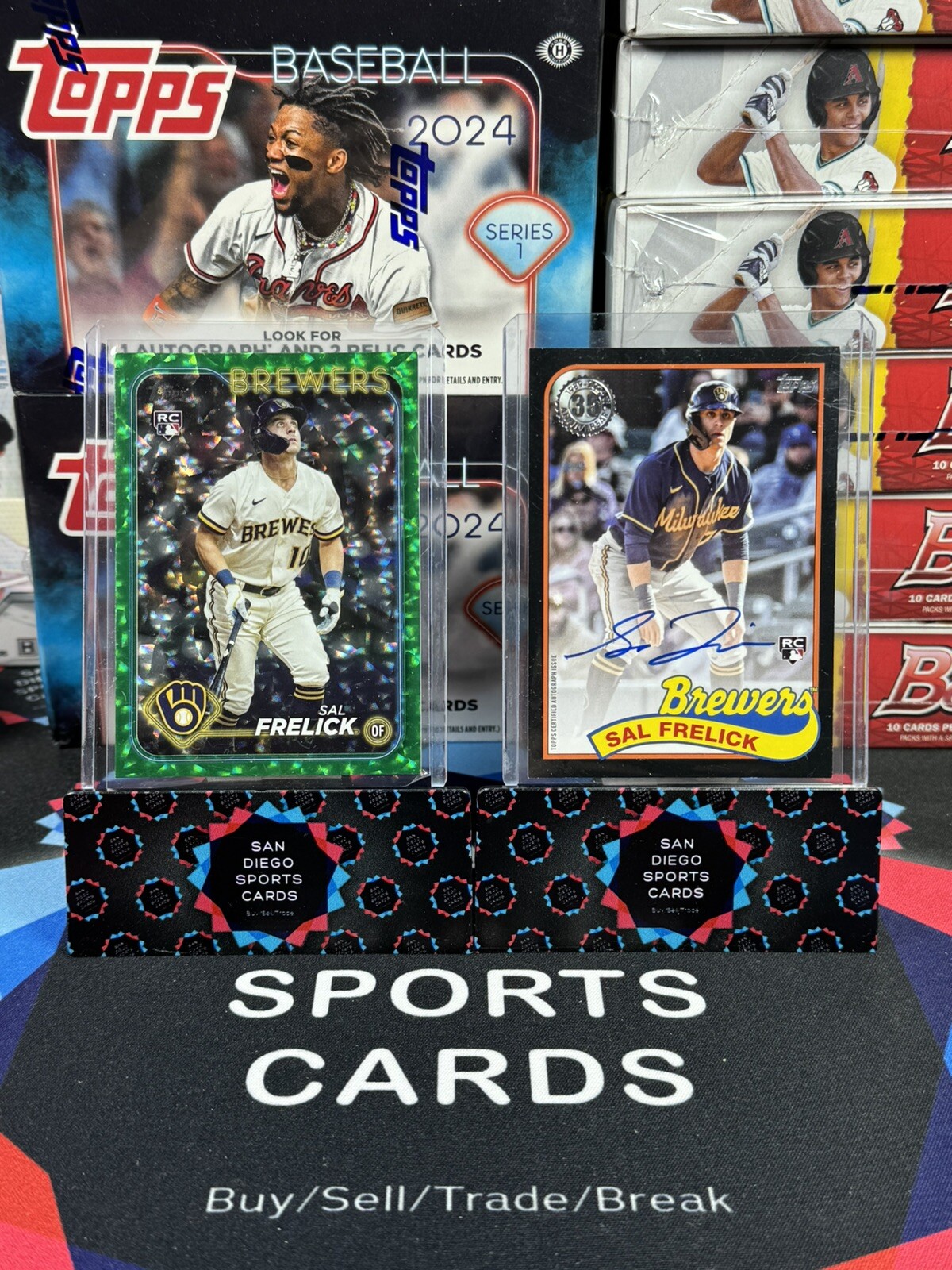 2024 Topps Series 1 RC SAL FRELICK /199 Black AUTO Rookie 1989 & Green