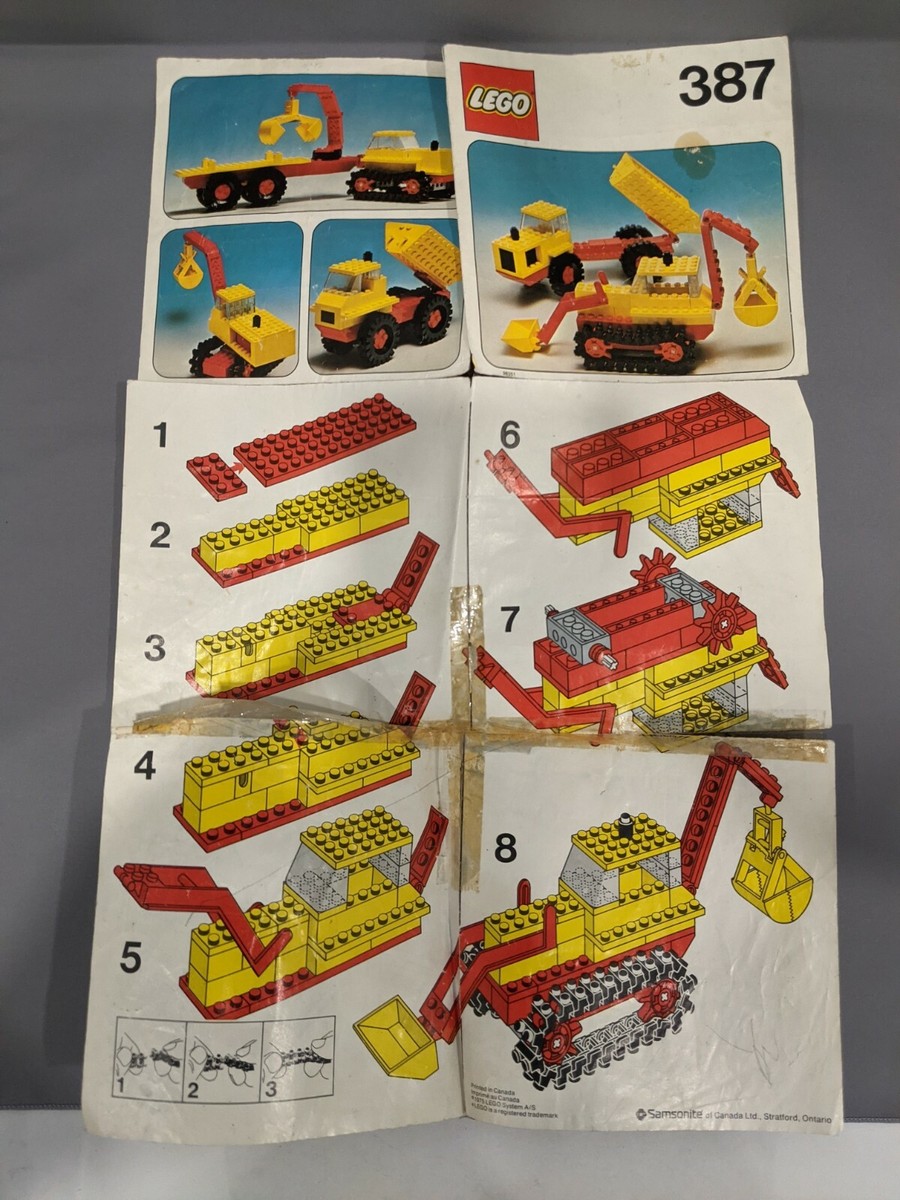 Vintage LEGO 387 Excavator & Dumper *** MANUAL ONLY *** | eBay