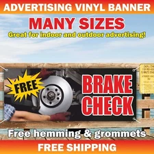 BRAKE CHECK Advertising Banner Vinyl Mesh Sign auto car repair service fix