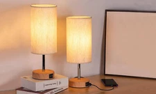3-Way Dimmable Touch Control Table Lamp, Nightstand Bedside Lamp W/ 2 USB Ports