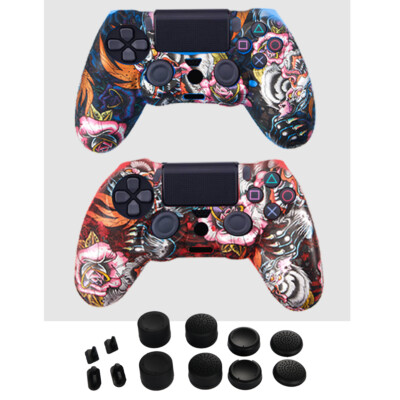 2x Handle Silicone Case Anti-Slip For PS4 Playstation 4 Wireless Game Control